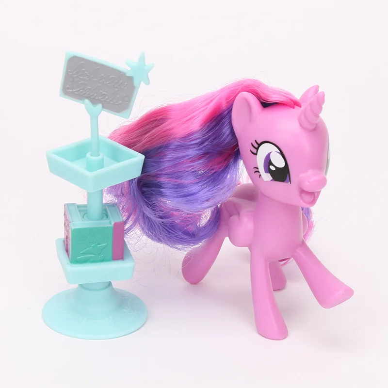 Экшн фигурка из ПВХ 8 см игрушки My Little Pony на тротте сумерки сверкающие набор с