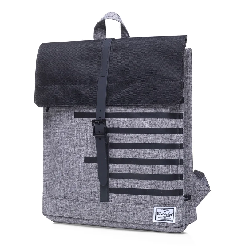 Gray n Black Stripes Bodachel, женский рюкзак, рюкзак, 14 дюймов, для ноутбука, рюкзаки для девочек-подростков, стильные школьные сумки, сумка для книг, высокое качество - Цвет: Gray n Black Stripes