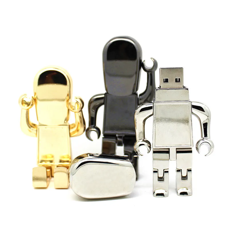Металлический USB-флеш-накопитель в виде робота 64 ГБ/32 ГБ/16 ГБ/8 ГБ/4 ГБ | Компьютеры и