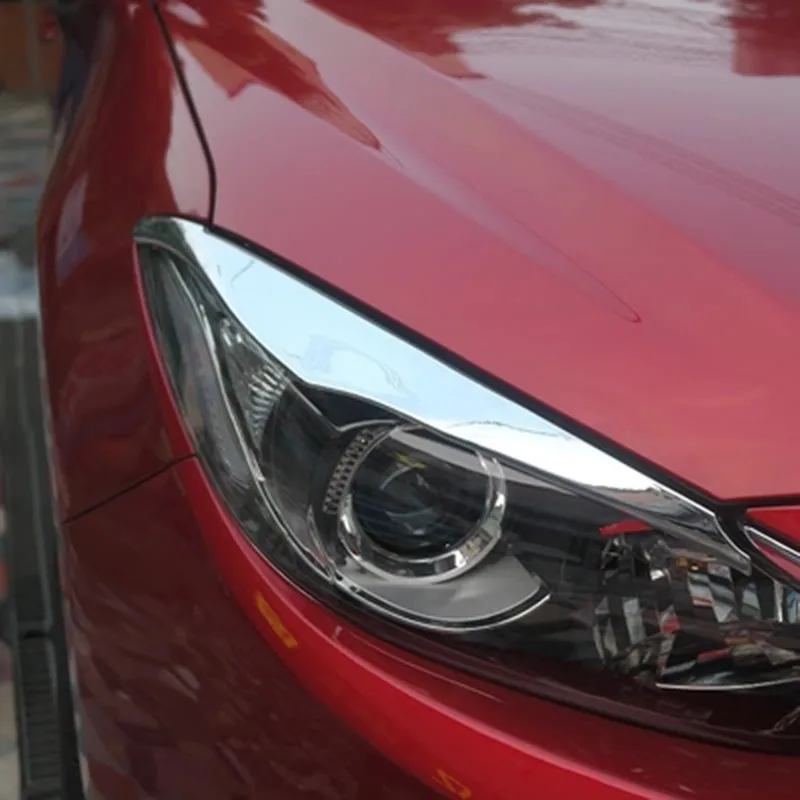 Накладка на передние фары для Mazda 3 Axela декоративное украшение бровей Mazda3 от 2014 до