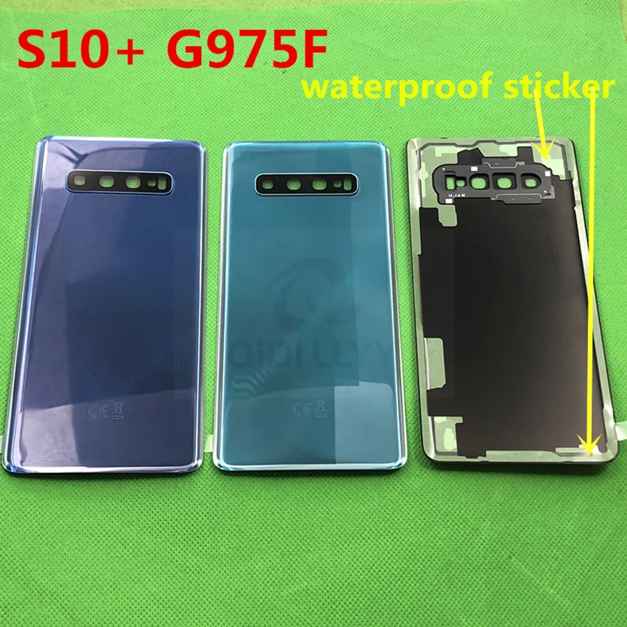 ААА+ качество Замена S10+ задний Панель Батарея Стекло чехол с крышкой для samsung Galaxy S10 плюс G975 G975F+ инструмент