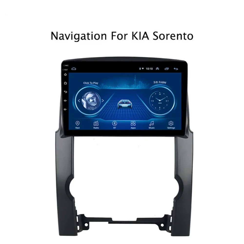 Супер тонкий сенсорный экран Android 8,1 радио gps навигация для KIA sorento 2009-2012 головное устройство планшеты стерео Мультимедиа Bluetooth