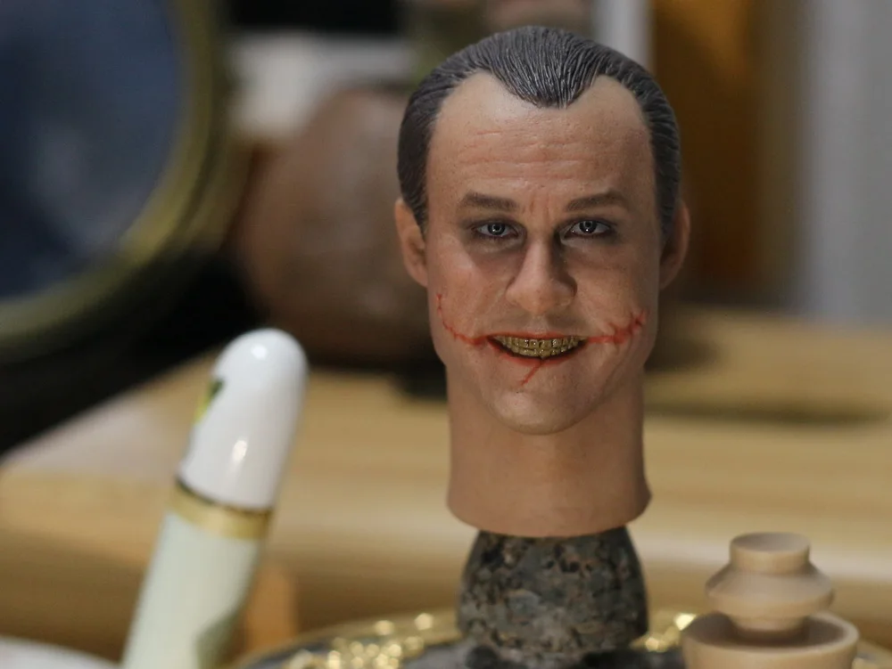 Estartek 1/6 Хит Леджер полицейский Джокер голова Лепка для 12 дюймов Фигурка DIY