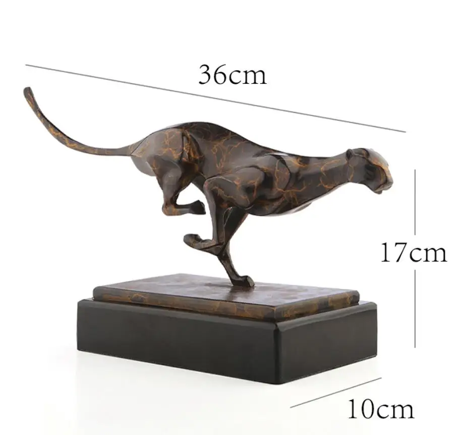 Бронзовые статуэтки Tooarts с леопардовым принтом современная металлическая