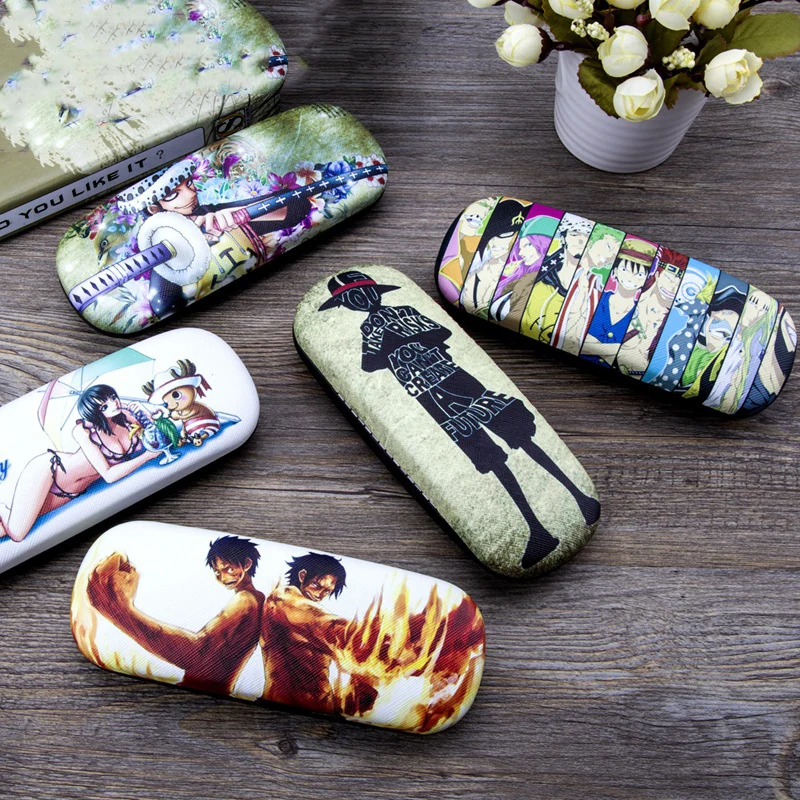Чехол для очков в стиле аниме кожаный чехол с героями мультфильмов Луффи чоппера