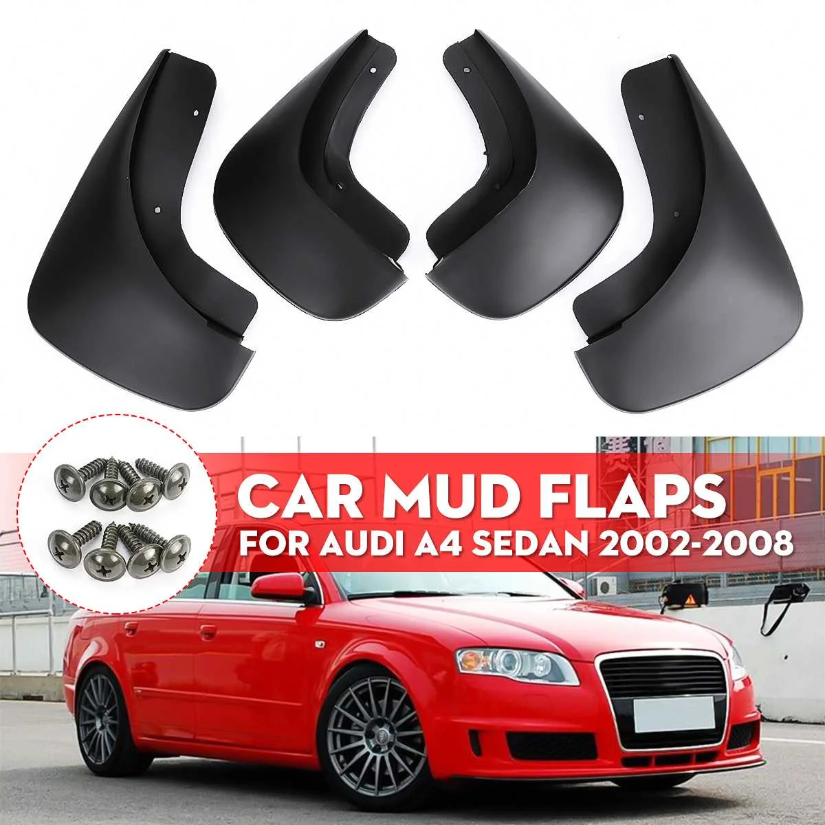 CarMud закрылки Брызговики крыло брызговиков для Audi A3 A4 A6(8E 8P B6 B7 C6) Q5 Q7 2002