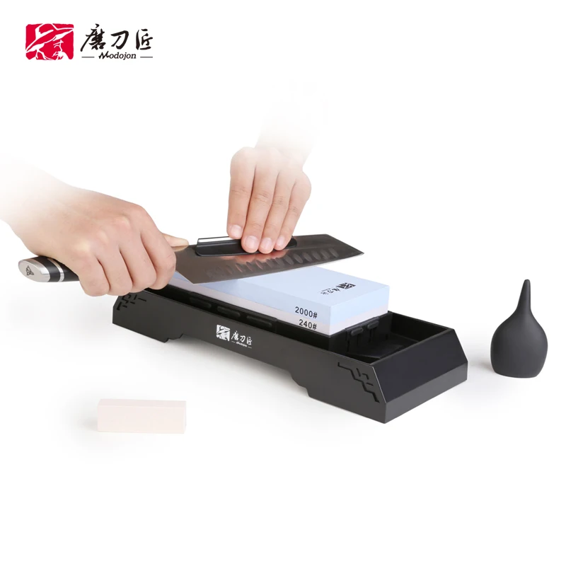 GRINDER 240/2000 mesh double-sided domestic knife sharpener for kitchen grindstone whetstone large size and specification-TG8224