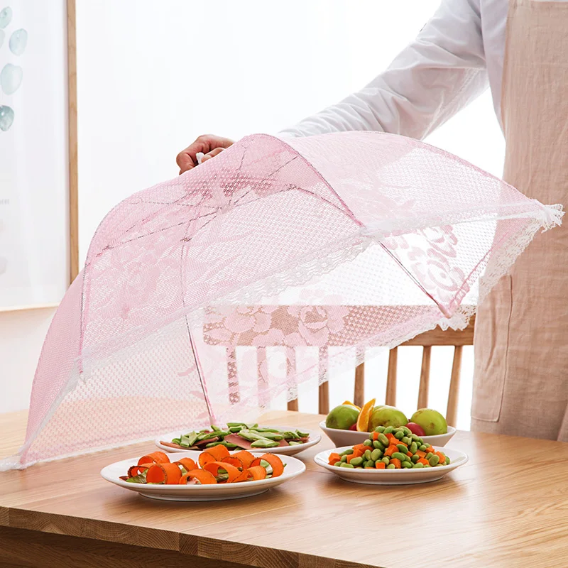 CTREE Fold Food Cover Umbrella-Shaped Anti-flies Printing Flowers Dining table Cooking Covering Kitchen Accessories C742 | Дом и сад