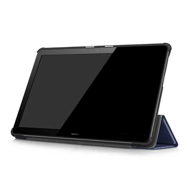 Закаленное стекло Защитная пленка+ чехол из искусственной кожи для huawei MediaPad T5 10 AGS2-W09 AGS2-L09 AGS2-L03 10," планшет