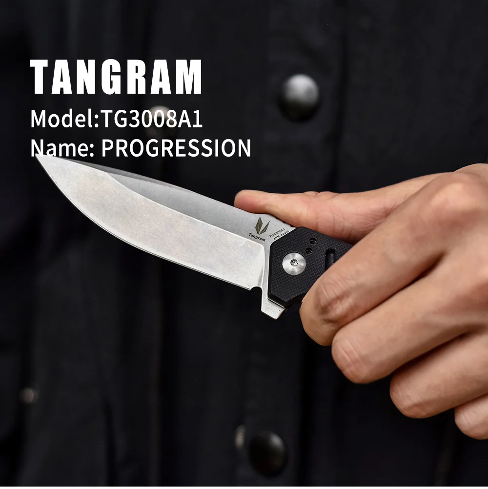 TANGRAM, тактические карманные ножи, складной нож для выживания, TG3008A1, Флиппер, нож с шариковым подшипником, Походный нож G10, ручка