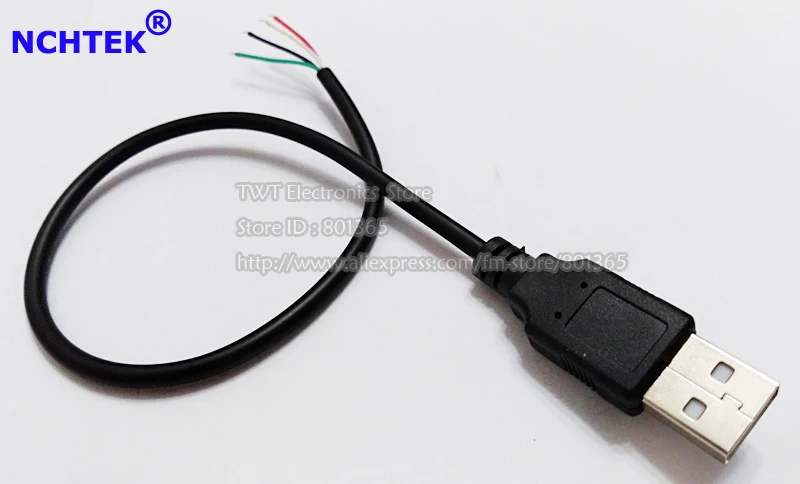 NCHTEK USB 2 0 Тип штепсельная вилка 4Pin 4 провода кабель для зарядки и передачи данных