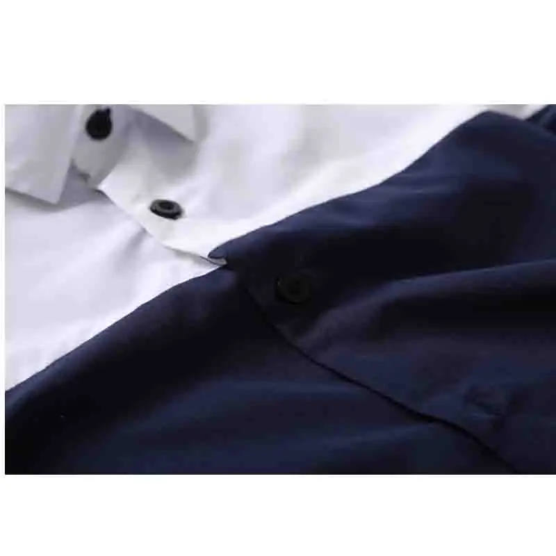 

Fashion 2020 Men's autumn style Spell color restoring ancient ways shirts men's shirt Mens leisure navy long sleeve dress shirts