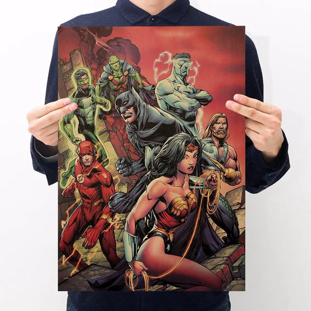 04 Горячие Marvel/DC Фигурки игрушки Мстители 4 эндшпиль Железный человек Капитан Америка Человек-паук Винтаж крафт-бумага домашний декор детские игрушки - Цвет: 04