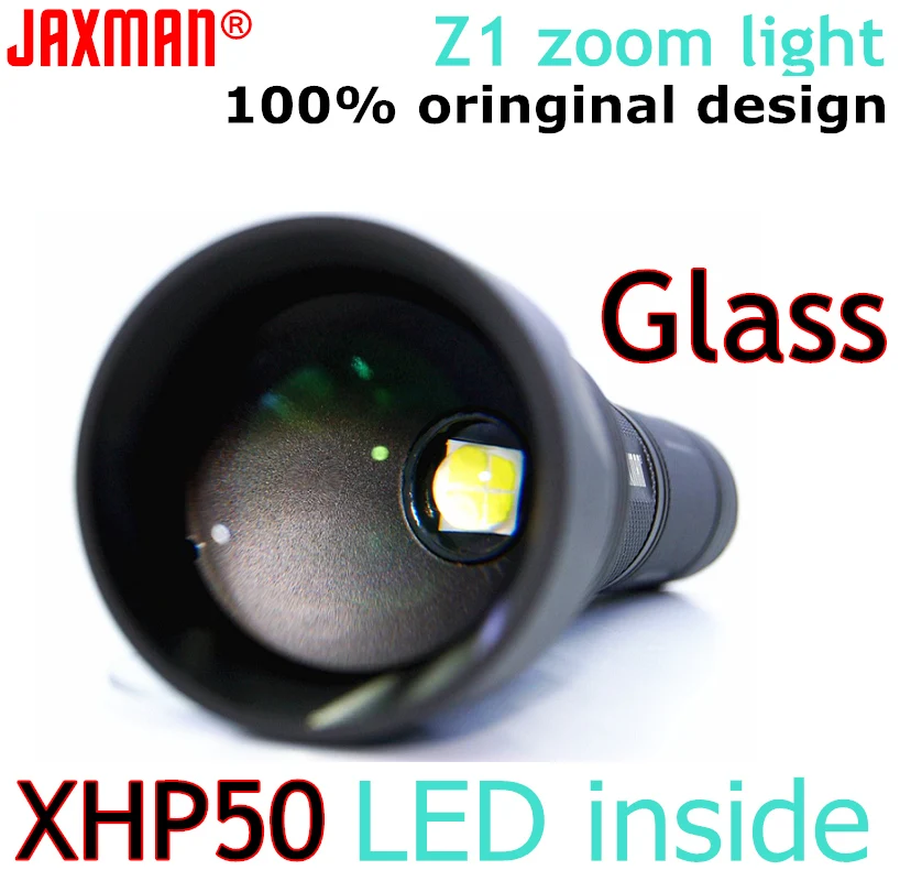JAXMAN Z1 поворотный оптический зум фонарик AR покрытие стекло объектив CREE XHP50 26650 фонарик