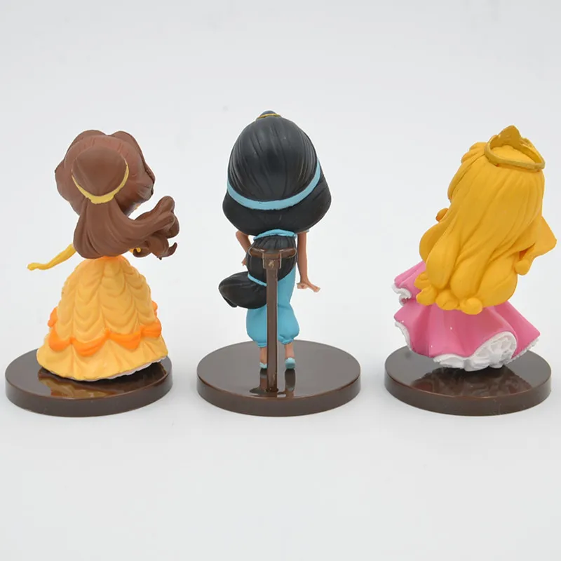 Мини фигурки героев мультфильмов Disney ПВХ 8 шт. 6 см Белоснежка Русалка Ариэль