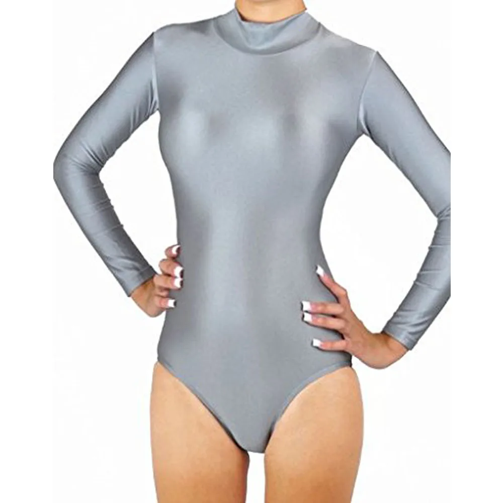 Женский облегающий трико с длинным рукавом для балета взрослых королевское