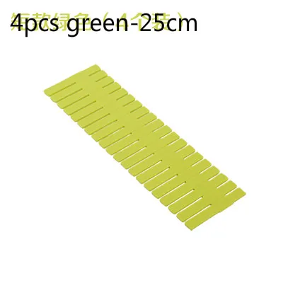 4pcs green-25cm 4 шт./лот, регулируемый ящик, органайзер, доска, коробки для хранения для дома, Декор, гардероб, короткие коробки для одежды, разделитель ZSP53121 - Цвет: 4pcs green-25cm