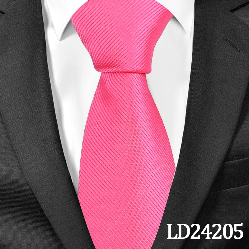 LD24205 Новые Классические однотонные галстуки для мужчин, Модный повседневный галстук на шею, деловые мужские галстуки, галстуки корбаты, ширина 8 см, галстук жениха, вечерние галстуки - Цвет: LD24205