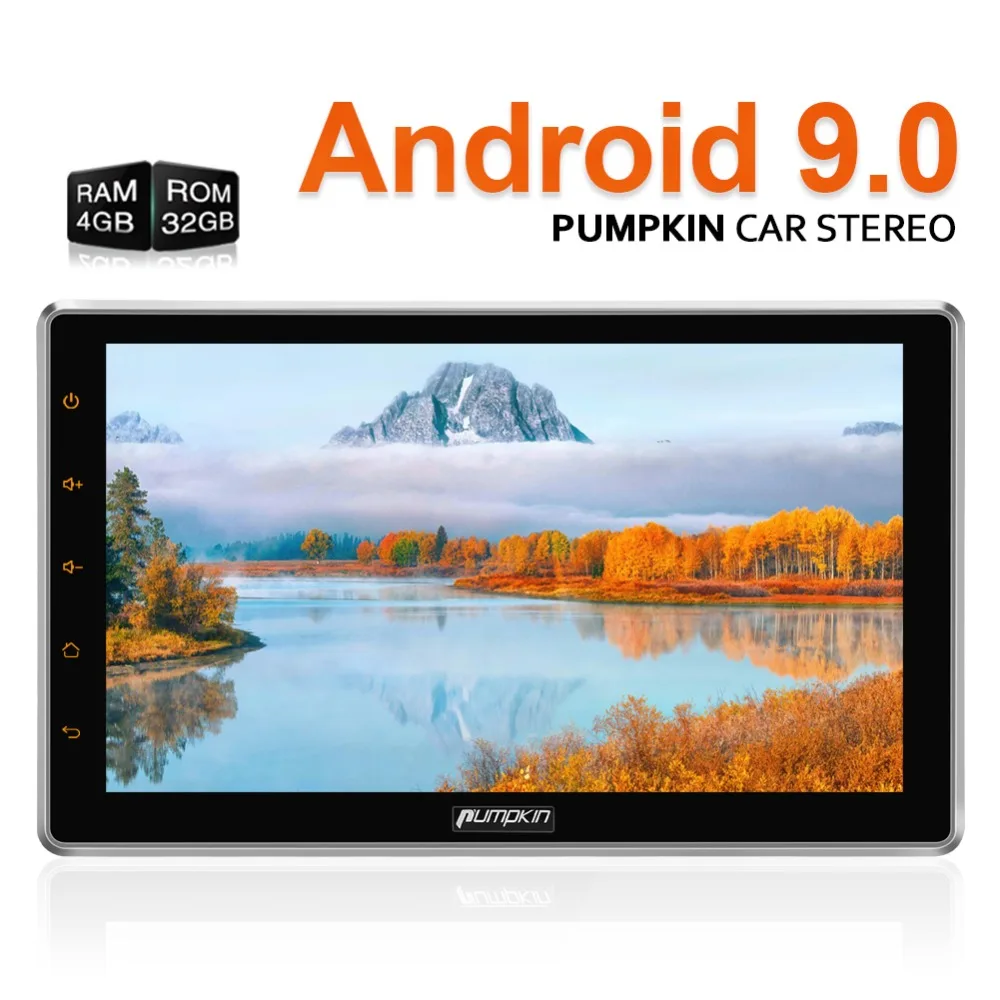 Pumpkin 2 Din 10.1''Android 9.0 Universal Radio Octa-core 4GB 32GB Car Stereo Audio No DVD Player GPS Navigation Wifi OBD2 DAB