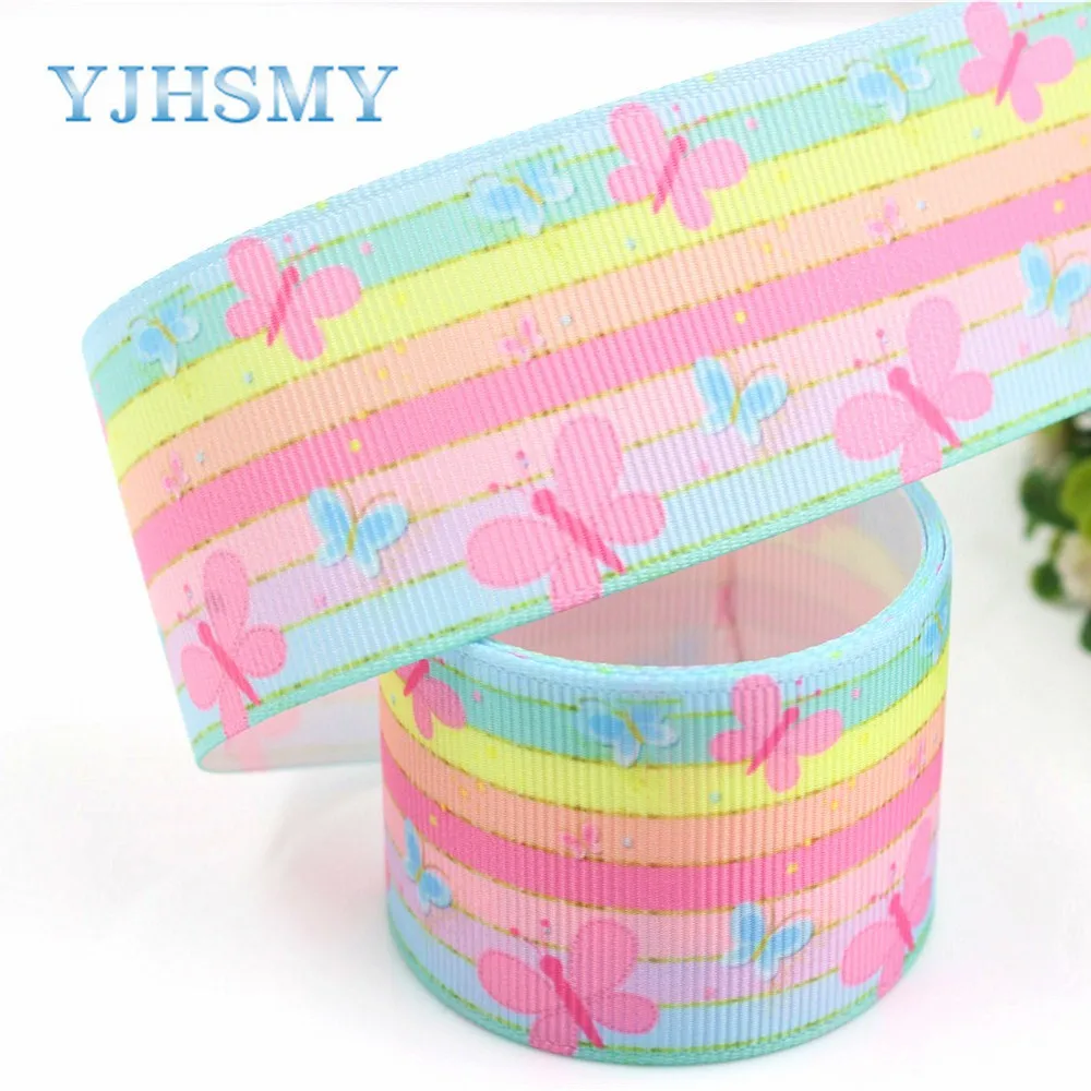 YJHSMY C 18317 33 10 ярдов 38 мм мультфильм печатных grosgrain ленты DIY ручной работы аксессуары