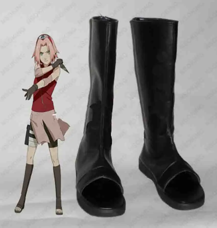 BORUTO фильм Наруто Костюм сакуры Харуно косплей обувь аниме сапоги