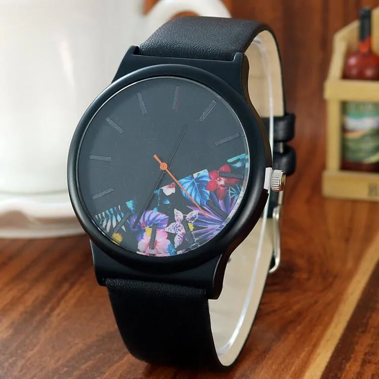 Черный цветок часы женские 2019 бренд класса люкс известный женский кварцевые