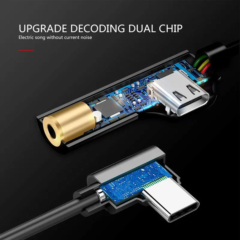 AHHROOU 2 в 1 USB C аудио кабель Тип до 3 5 мм разъем Aux Наушники вызова музыка зарядный
