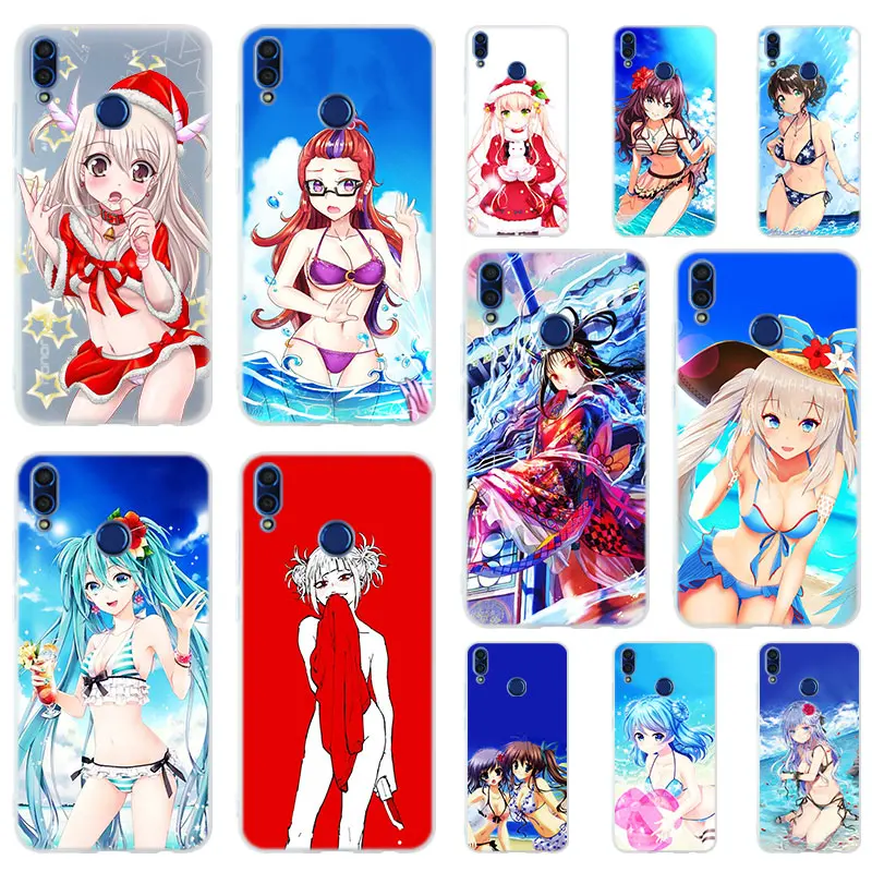 Японский мультфильм аниме девушка Мягкий ТПУ чехол для Huawei Honor 30 20 10 9 Lite 9a 8a 7a Pro 10X