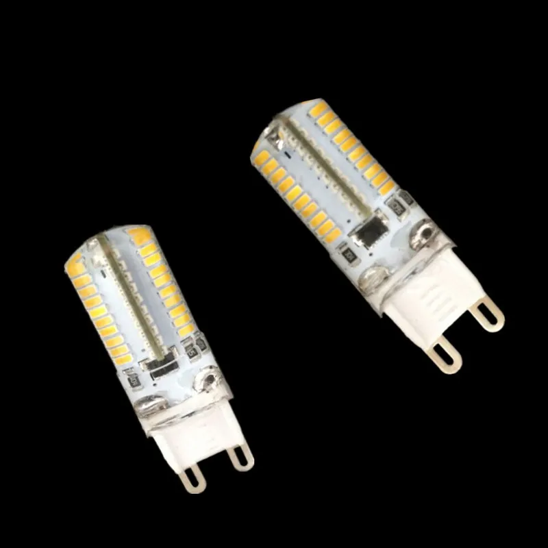 50 шт./лот AC220V/110 V затемнения 3014SMD 80leds G9/G4/E17/E11 7wled лампочки кукурузы Заменить