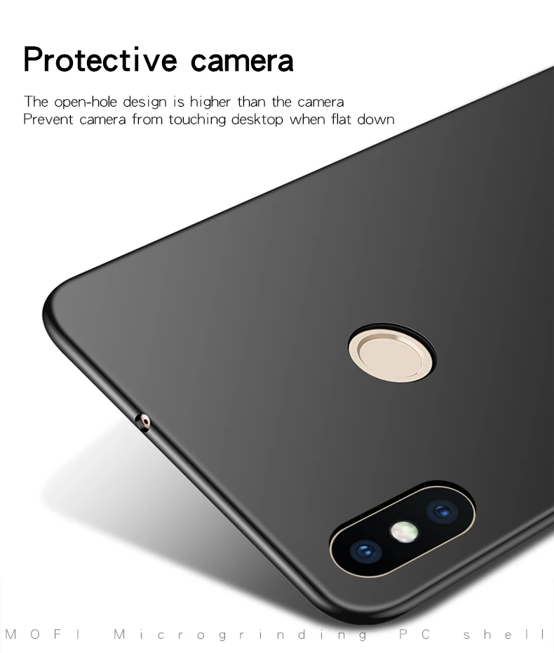Чехол MOFi для Xiaomi Mi 8, Черный Защитный чехол для Xiaomi Mi 8, Жесткий Чехол