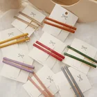 Новое поступление 2 шт. корейские полимерные геометрические неправильной формы прямоугольные заколки для волос разноцветный яркие заколки для волос Заколки для женщин аксессуары для волос