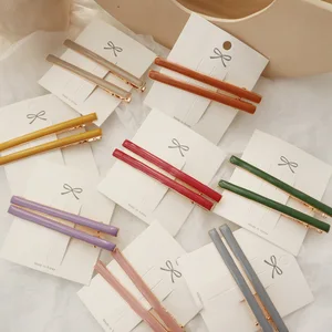 Новое поступление 2 шт. корейские полимерные геометрические неправильной формы прямоугольные заколки для волос разноцветный яркие заколки для волос Заколки для женщин аксессуары для волос