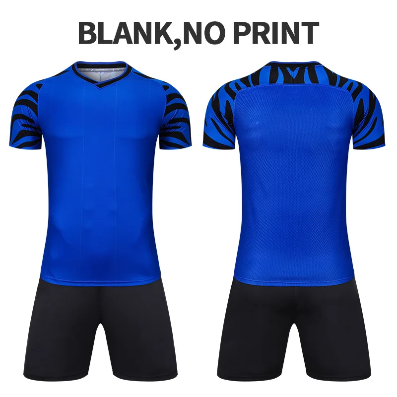 Blue JIANFEI, футбольные майки для взрослых, наборы, De Futebol, футбольные рубашки, тренировочная командная форма, спортивная одежда, можно напечатать имя, номер - Цвет: Blue