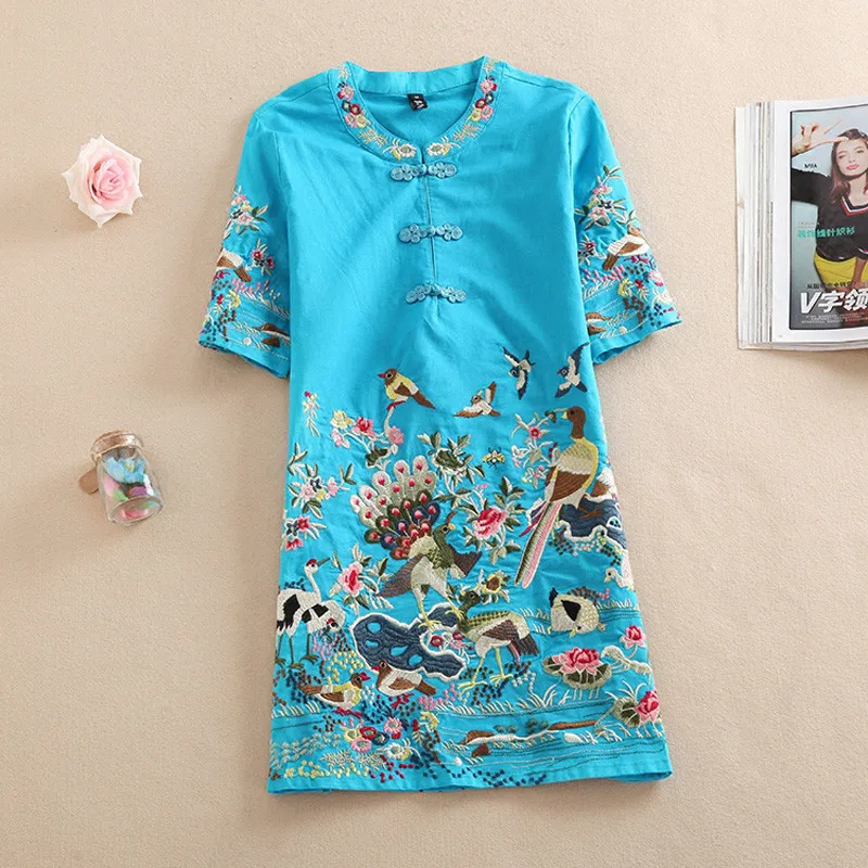 Мода женщины лето блузки вышивка плюс women clothing платья блузка женская рубашки женский одежда для женщин женские пляжная блуза блузки больших размеров топы женские рубашка с вышивкой большие размеры