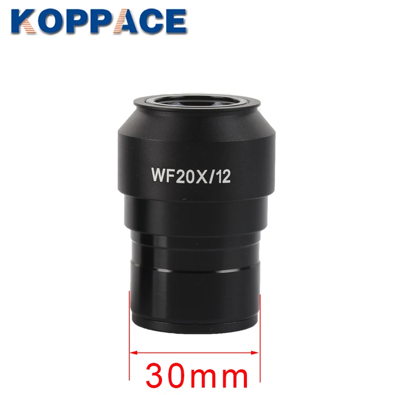 KOPPACE микроскоп бинокулярный объектив из 2 предметов WF20X/12 глазок микроскопа 30 мм Интерфейс высокая точка глаз окуляры для стереомикроскопа