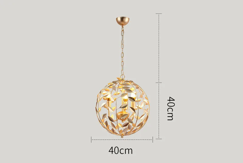 Люстра из кованого железа в американском и французском стиле скандинавские