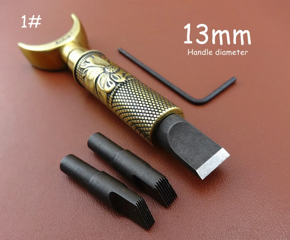 Набор инструментов для резьбы по коже плоский и лезвие волос с двойным