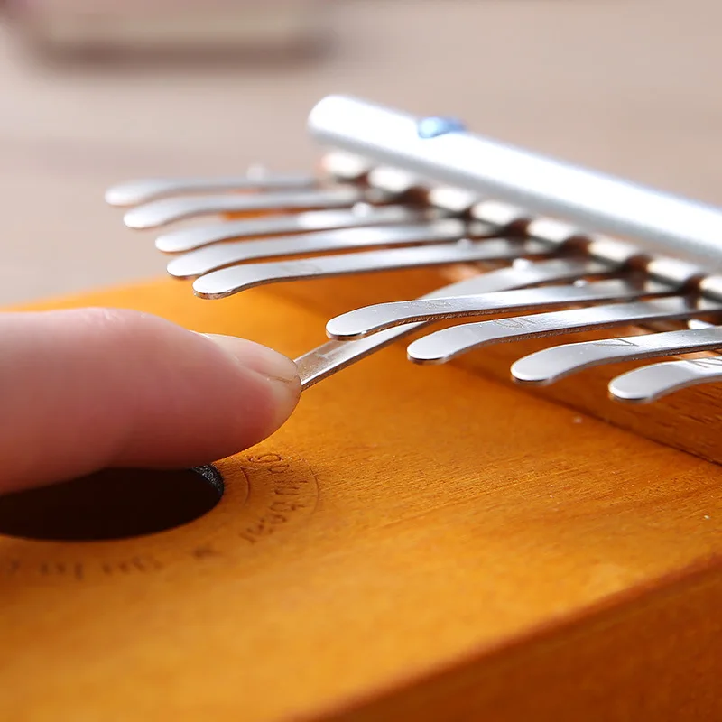Kalimba 10 клавиш большой палец пианино, твердое Пальчиковое пианино дерево красное дерево тело Забавный музыкальный инструмент звук Игрушка отличная музыкальная игрушка