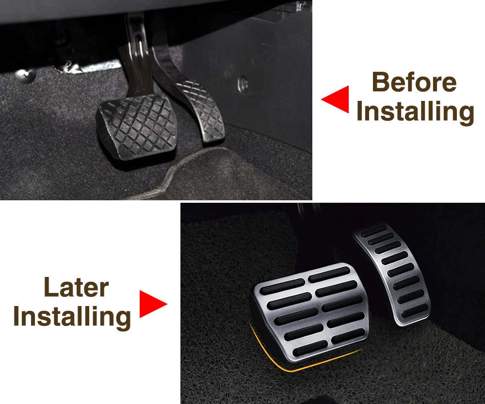 3 шт./компл. универсальный из нержавеющей стали MT AT педаль колодки чехол для VW Polo