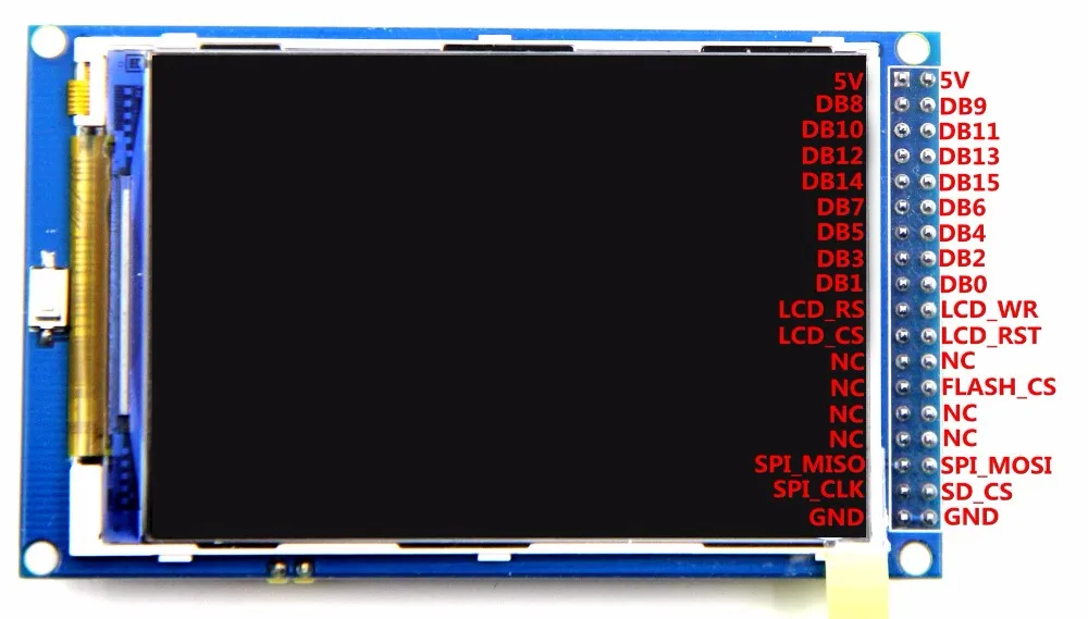 5 штук в упаковке, шт./лот 3,2 дюймов Цвет Модули ЖК-экрана 320X480 HD ЖК-дисплей модули поддерживают Arduino Mega2560
