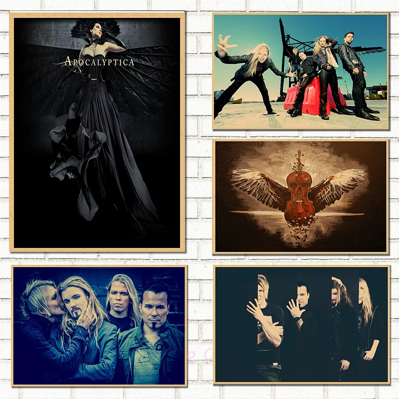 Apocalyptica ретро крафт бумага постер рок винтажная Настенная Наклейка гостиная
