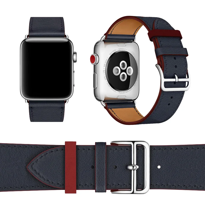 Для Apple Watch Series 4 iWatch ремешок 40-44 мм ремешок для часов из натуральной кожи ремешок для Apple Series 2 3 Часы Браслет 38-42 мм