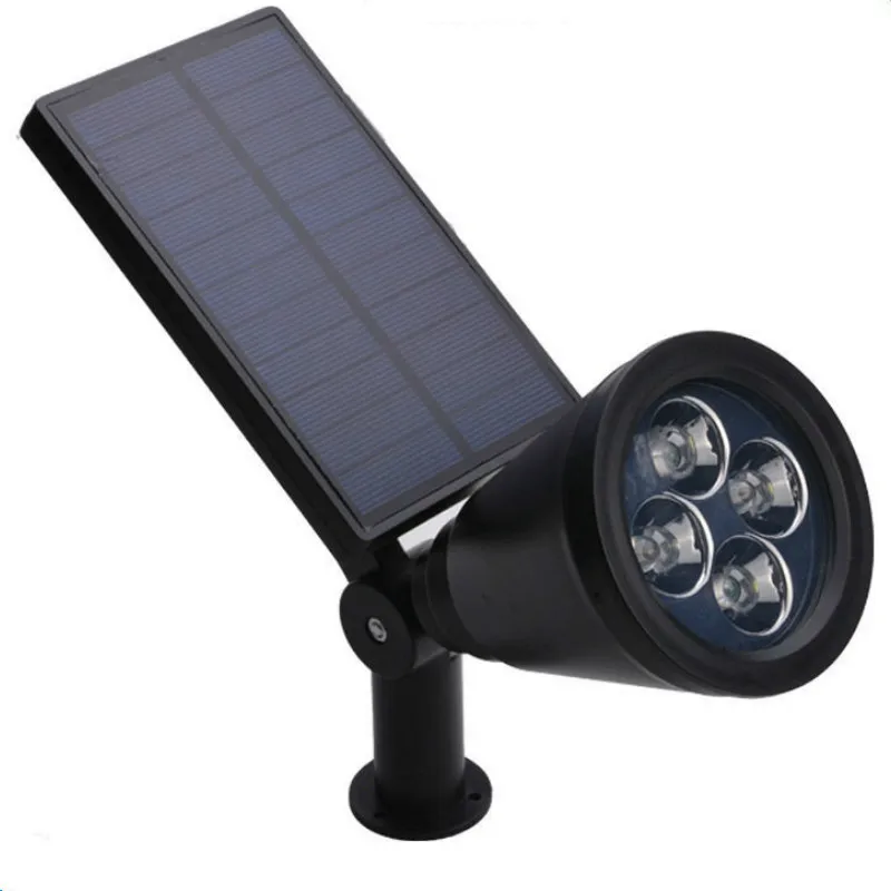 4 LED домашнее Наружное освещение Индукционная лампа Солнечный газон свет