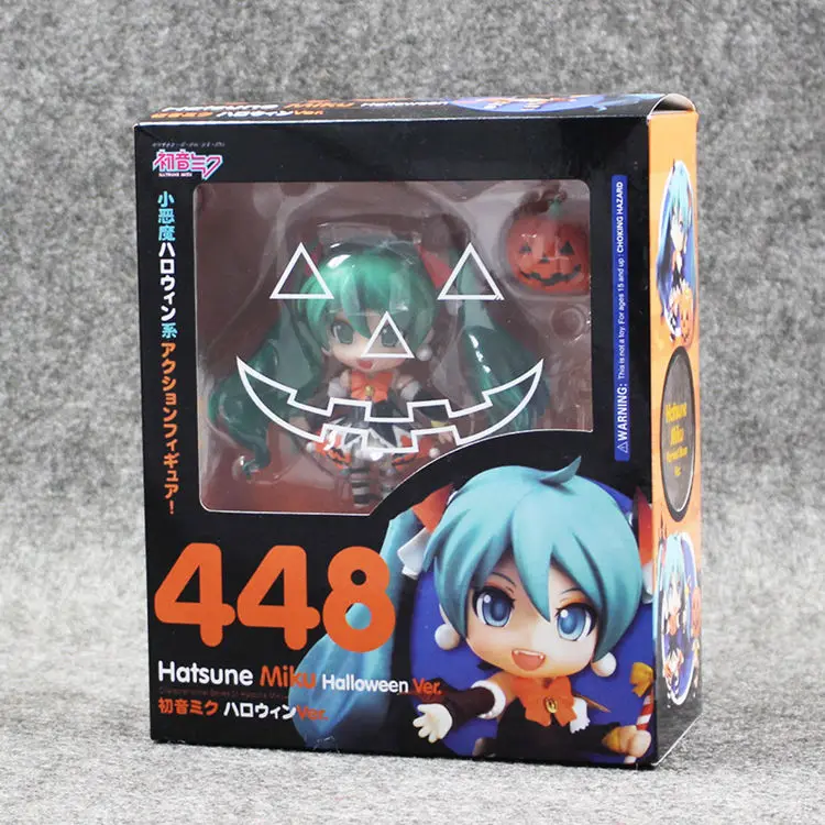 4 ''10 см Nendoroid Хацунэ Мику Хэллоуин Ver 448 ПВХ фигурка Модель Коллекция игрушек Хацунэ Мику фигурка - Цвет: With Box