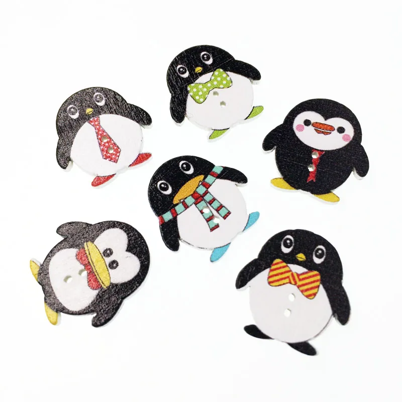 50 шт. деревянные пуговицы в виде пингвина 25 мм|craft brands|button stylebutton advertising |