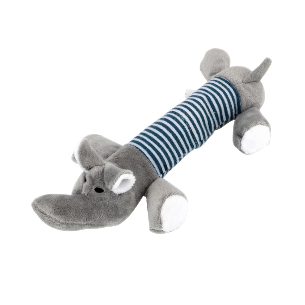Gray Elephant NICEYARD Pet смешные плюшевые игрушки пищащая Жевательная звуковые Куклы Слон утка свинья подходит для всех домашних животных популярные собаки кошки флисовые игрушки - Цвет: Gray Elephant