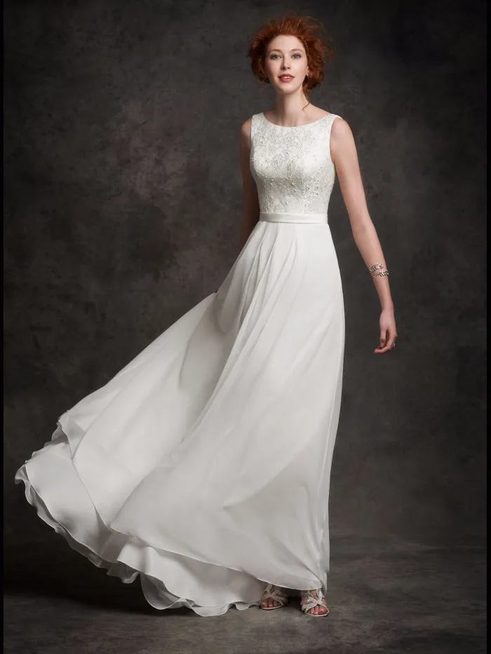 Дешевые Цены Высокое Качество Vestidos де бода Шифона И Атласа совок Развертки Поезд