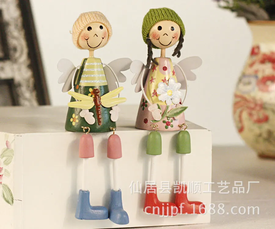 

Factory direct creative crafts ornaments painted wooden doll couple single price LL-1388F F