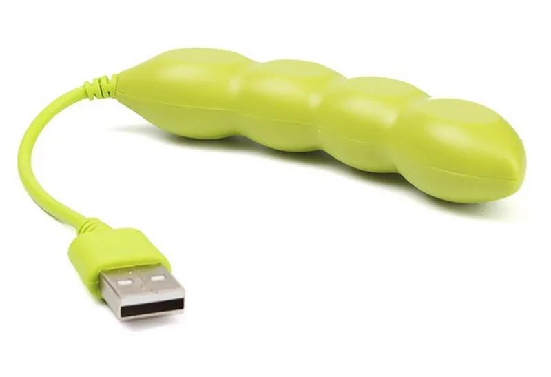 

ULIFART100PCS/LOT Stylish Design Portable Bean Multifunctional USB 2.0 HUB 4 Port High Speed Splitter Adapter Cable For Computer