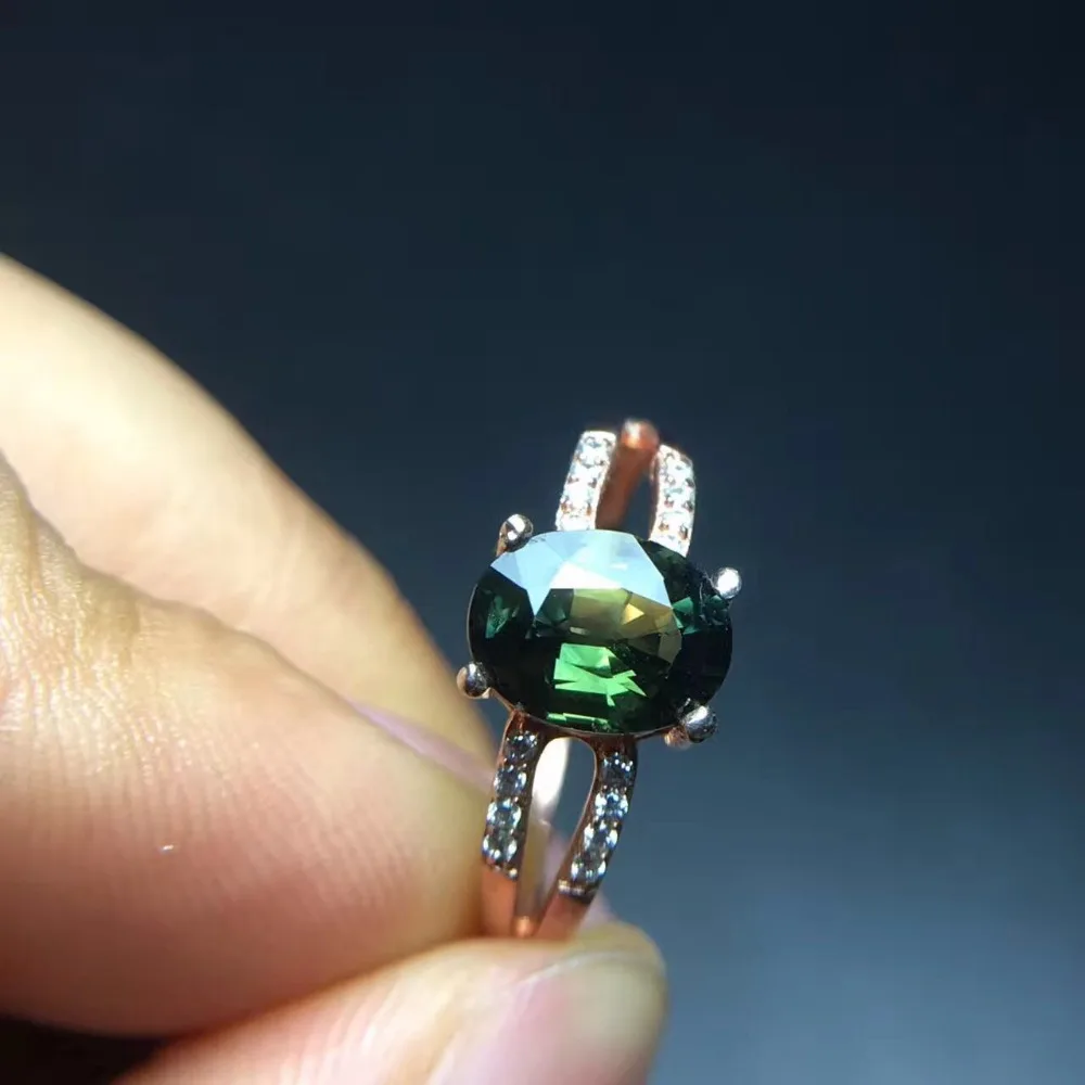 

Natural Sapphire Star Stone Ring Genuine Solid 925 Sterling Silver Women Gem Fine Jewelry